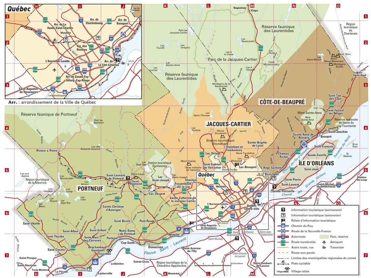 Kaart Quebec kesklinna